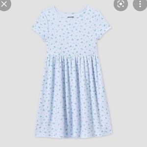 EUC waffle knit floral babydoll dress